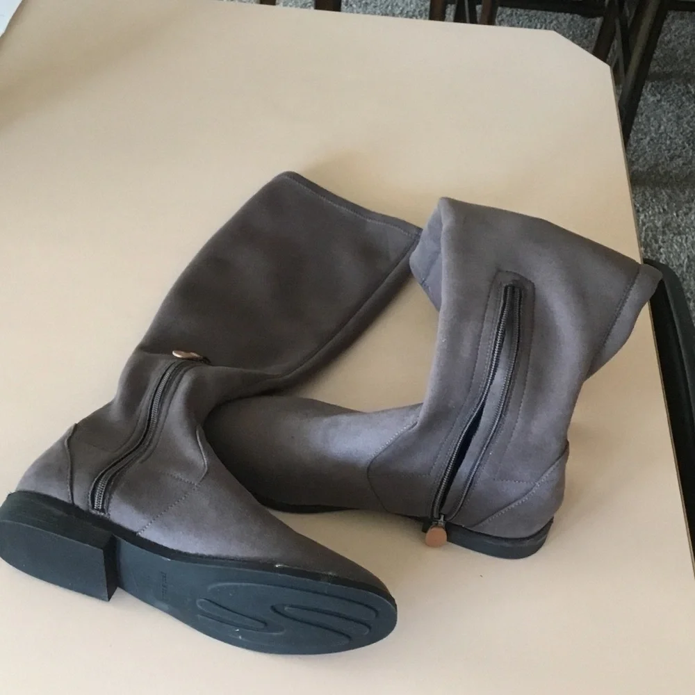 Gentle Souls Ella stretch Gray Over-the-Knee full Zip Boots gray size 11
